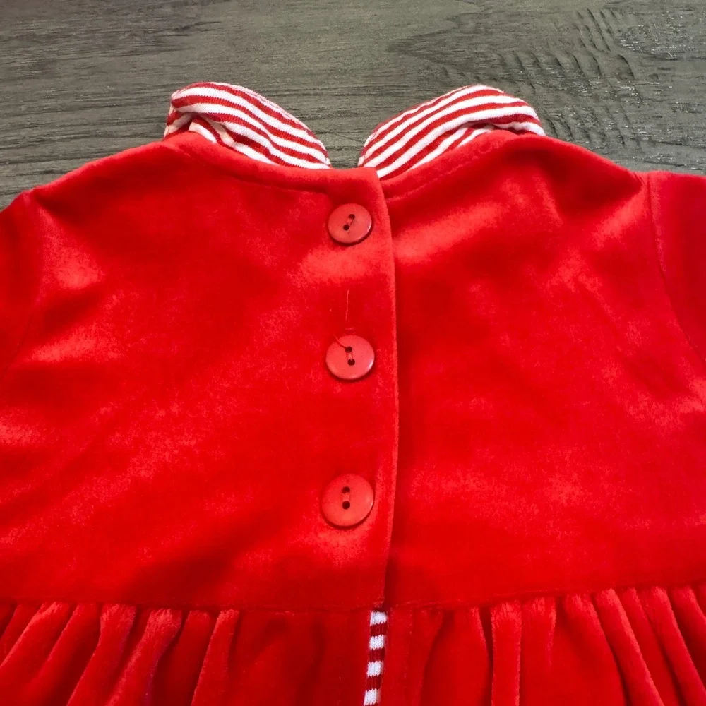 Vintage Sweet Potatoes Red Velvet Polar Bear Dress Infant‎ 12 Months Holiday